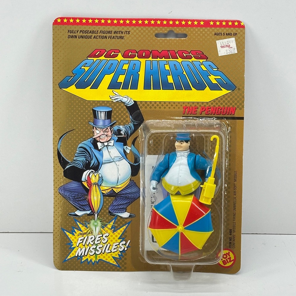 Toy Biz DC Comics Super Heroes Penguin Action Figure New 1989 Vintage MOC Sealed